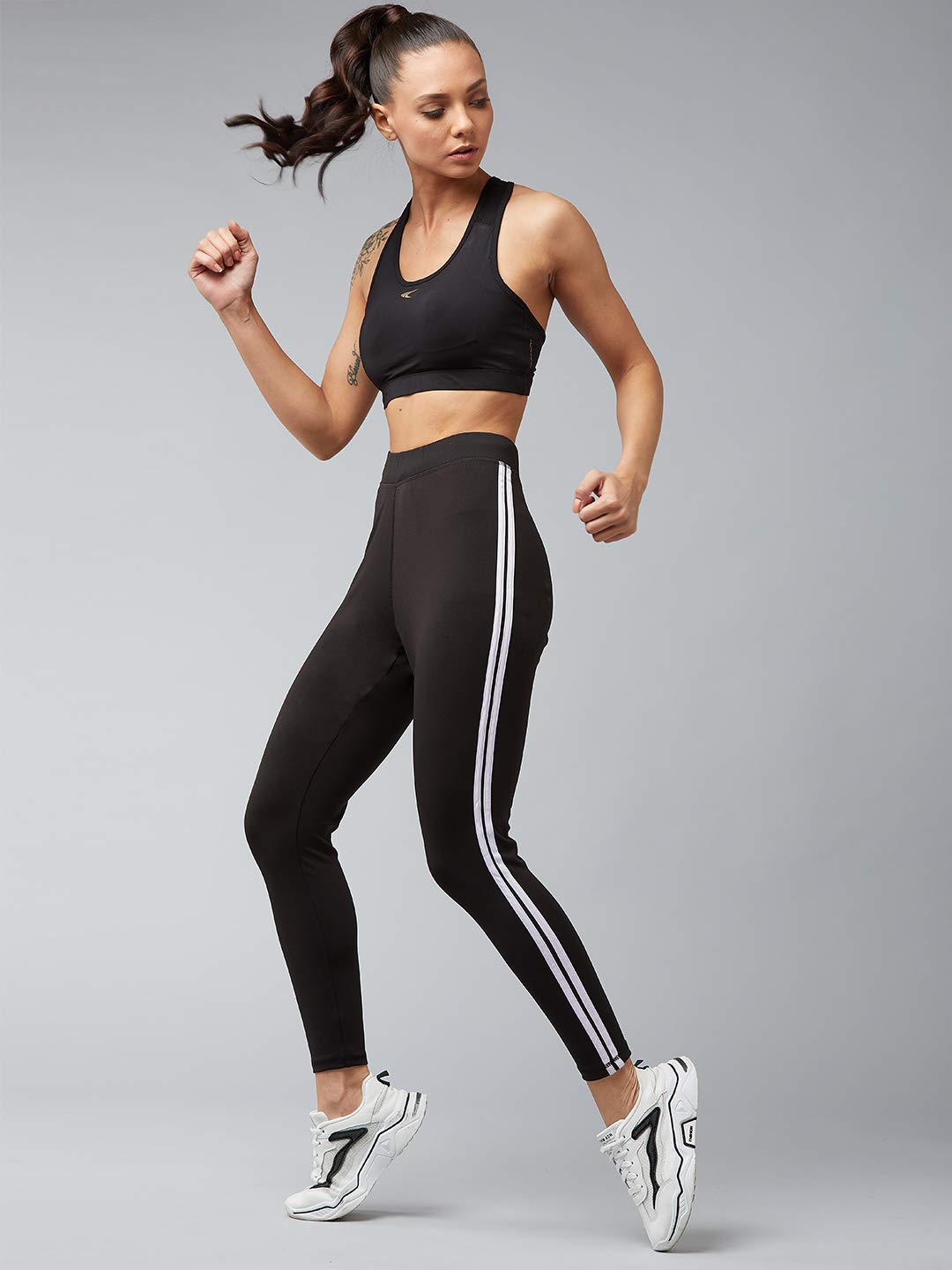 BLINKIN Mid-Rise 4-Way Stretch Gym Pants – Breathable, No-See-Through Fit for Active Sessions