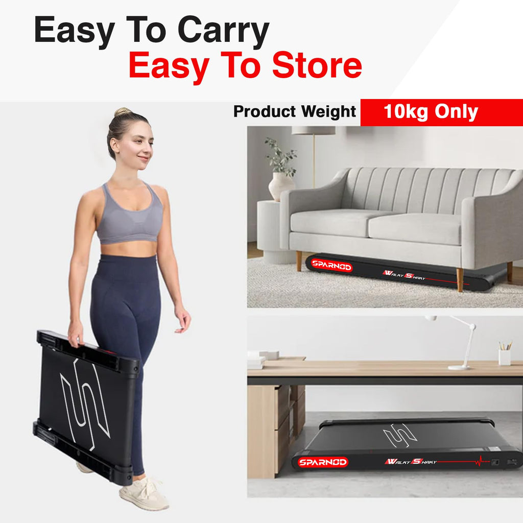 Sparnod Fitness WalkyShaky Vibration Walking Pad – 2.5 HP Motor, 4-Mode Vibration, 120 kg Capacity