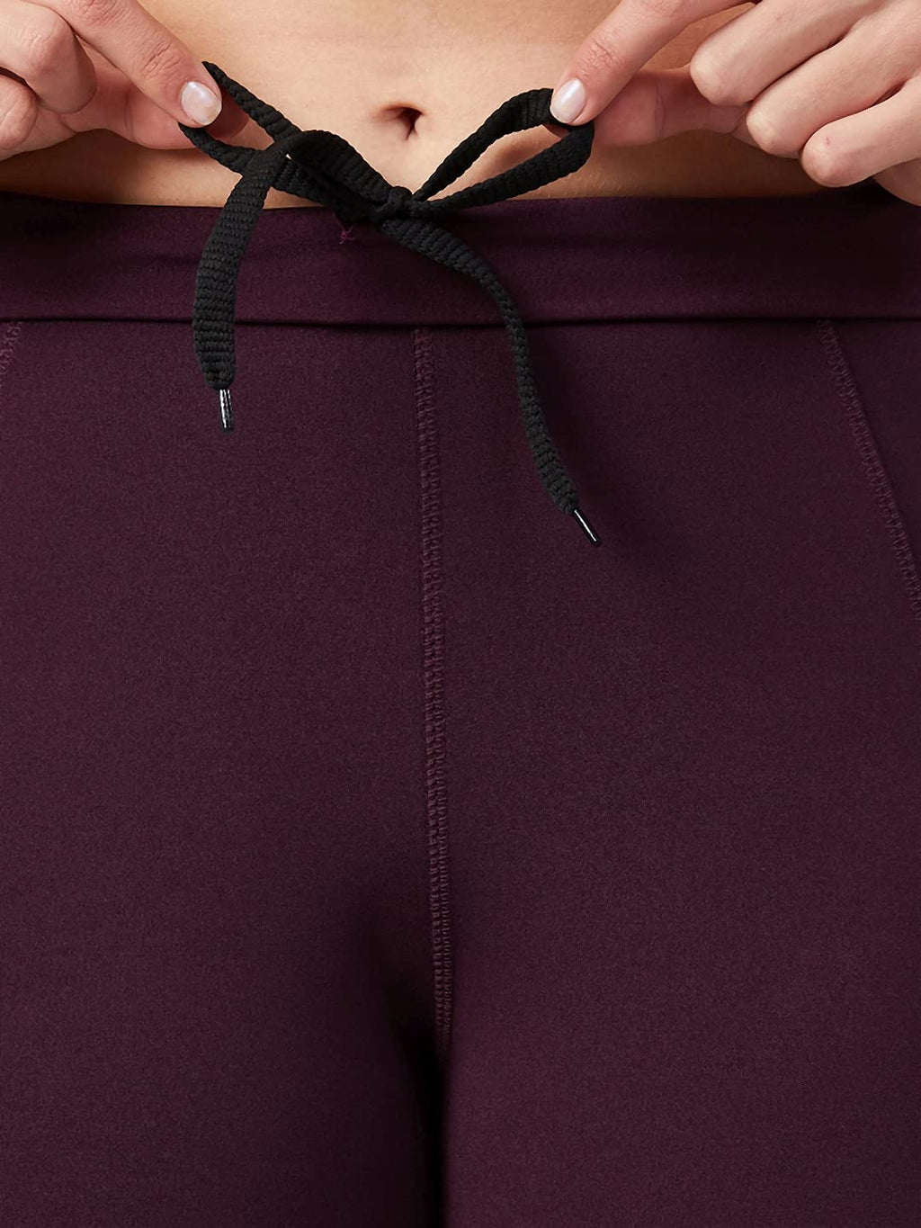 BLINKIN Women’s Stretchable Leggings with Side Pockets – Maroon, Size 32