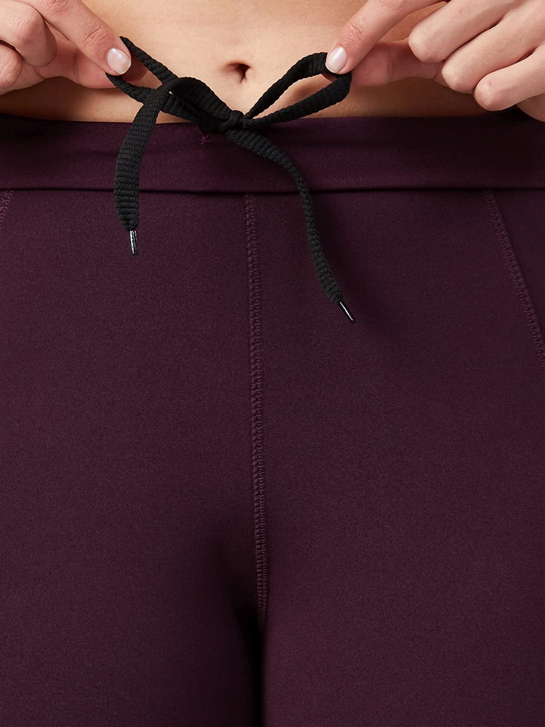 BLINKIN Women’s Stretchable Leggings with Side Pockets – Maroon, Size 32