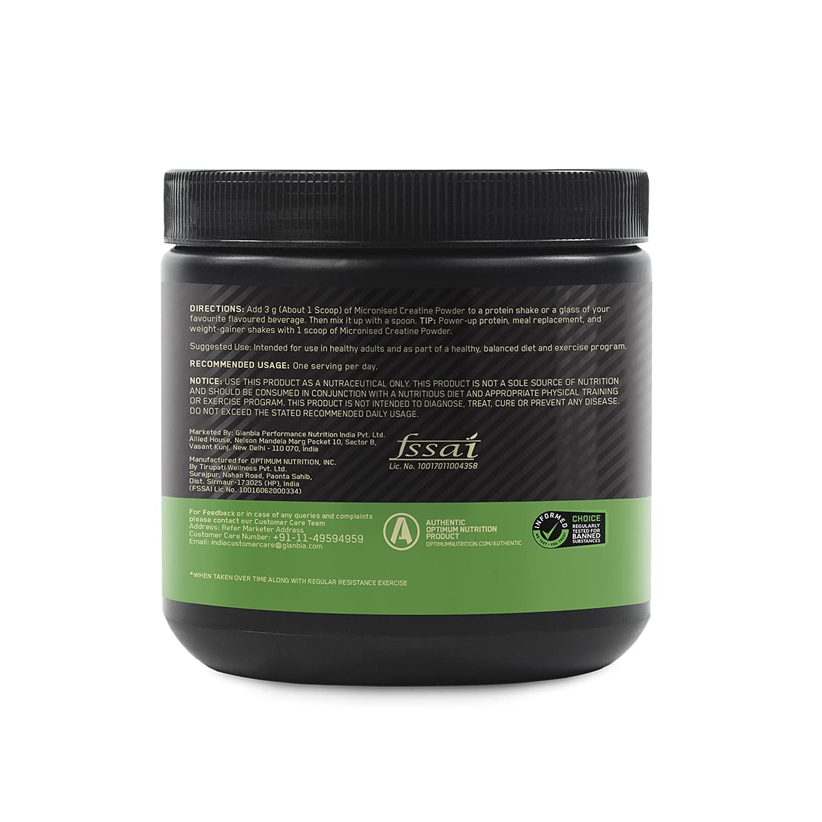 Optimum Nutrition Micronised Creatine Powder – 100% Pure Creatine Monohydrate, 33 Servings, Unflavoured Performance Booster