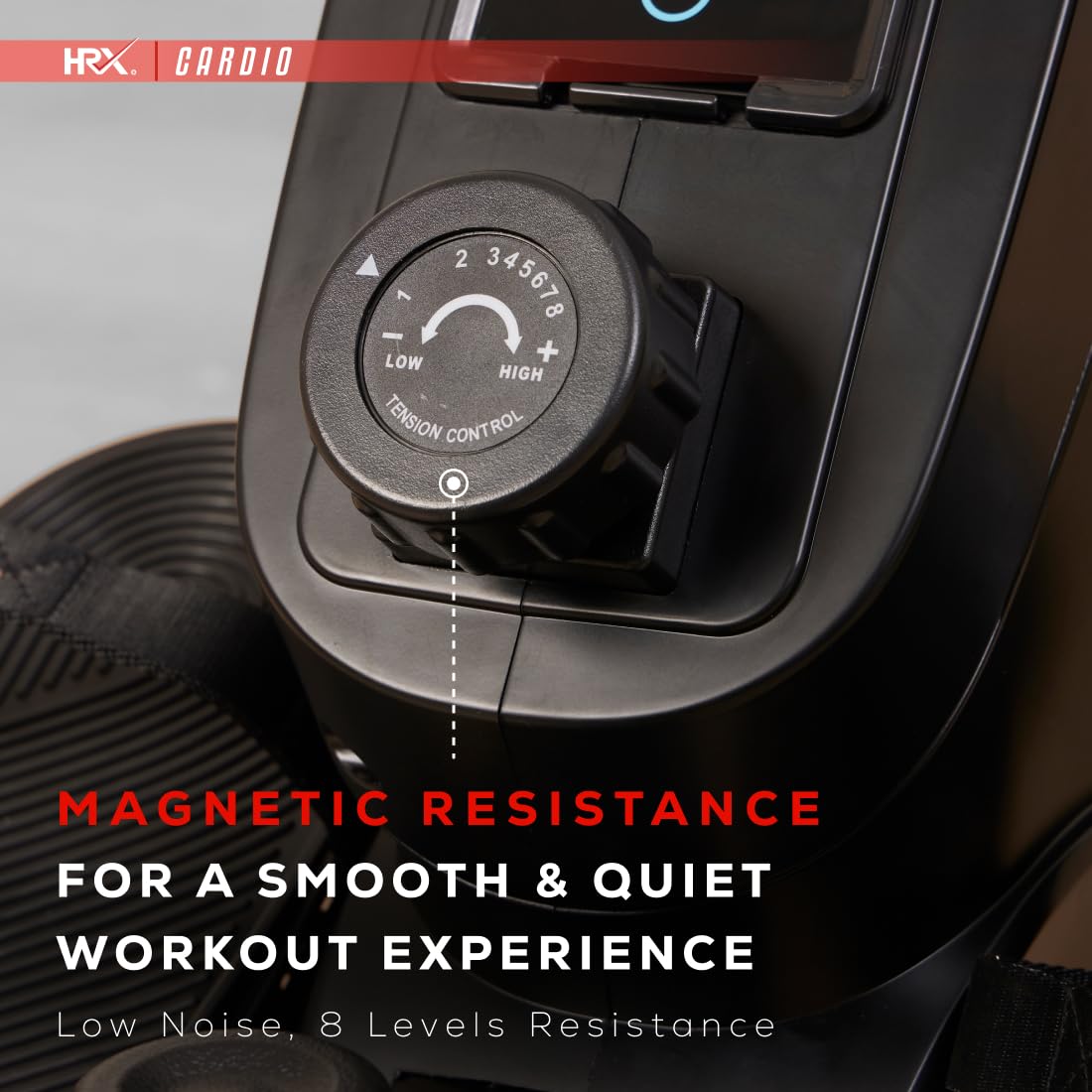HRX Marsh Magnetic Rowing Machine – 8 Resistance Levels, Durable Steel & Aluminum Frame, 120 kg Capacity