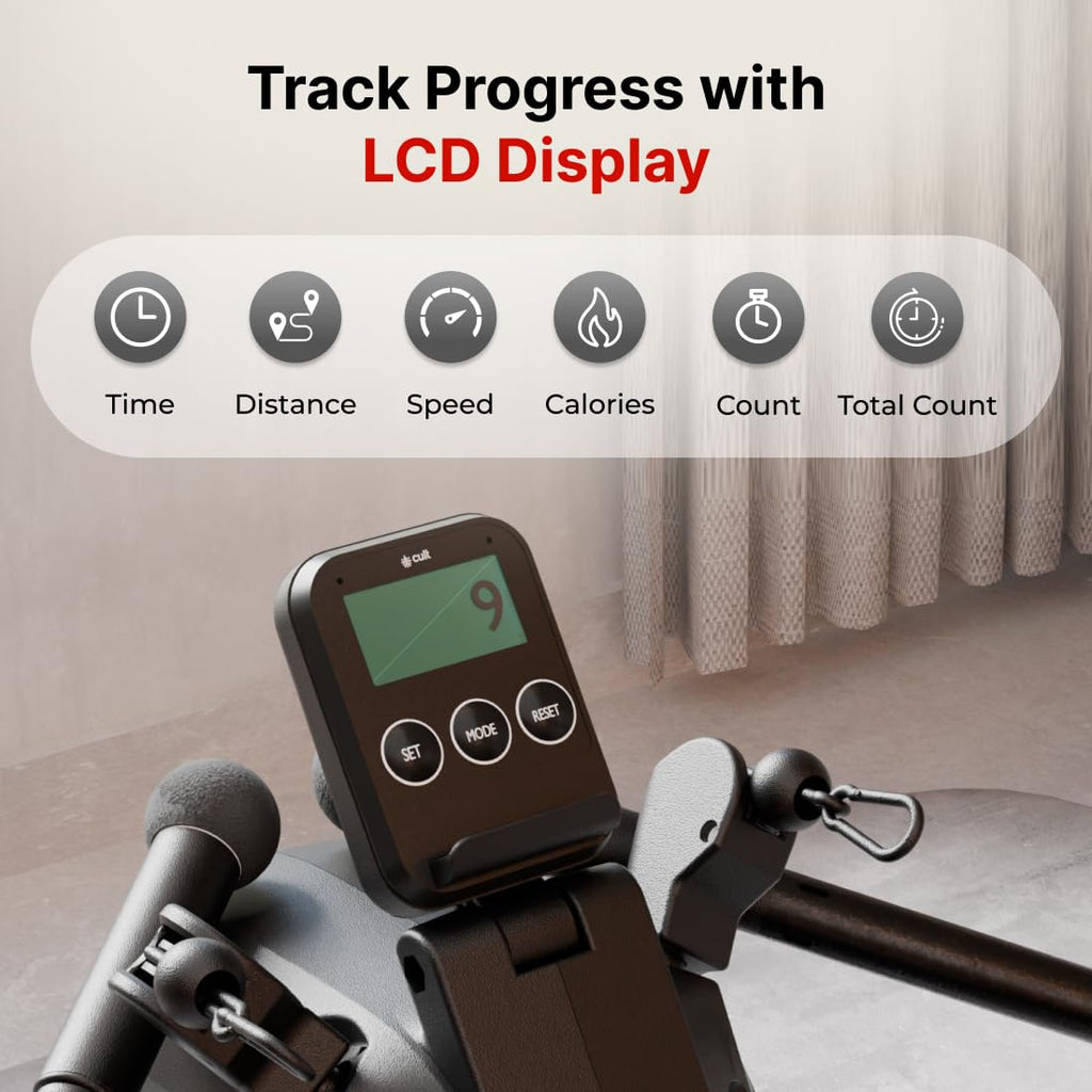 SmartRow DualGlide Full-Motion Magnetic Rower – 360° Rotating Handles, 8-Level Resistance, 120 kg Capacity