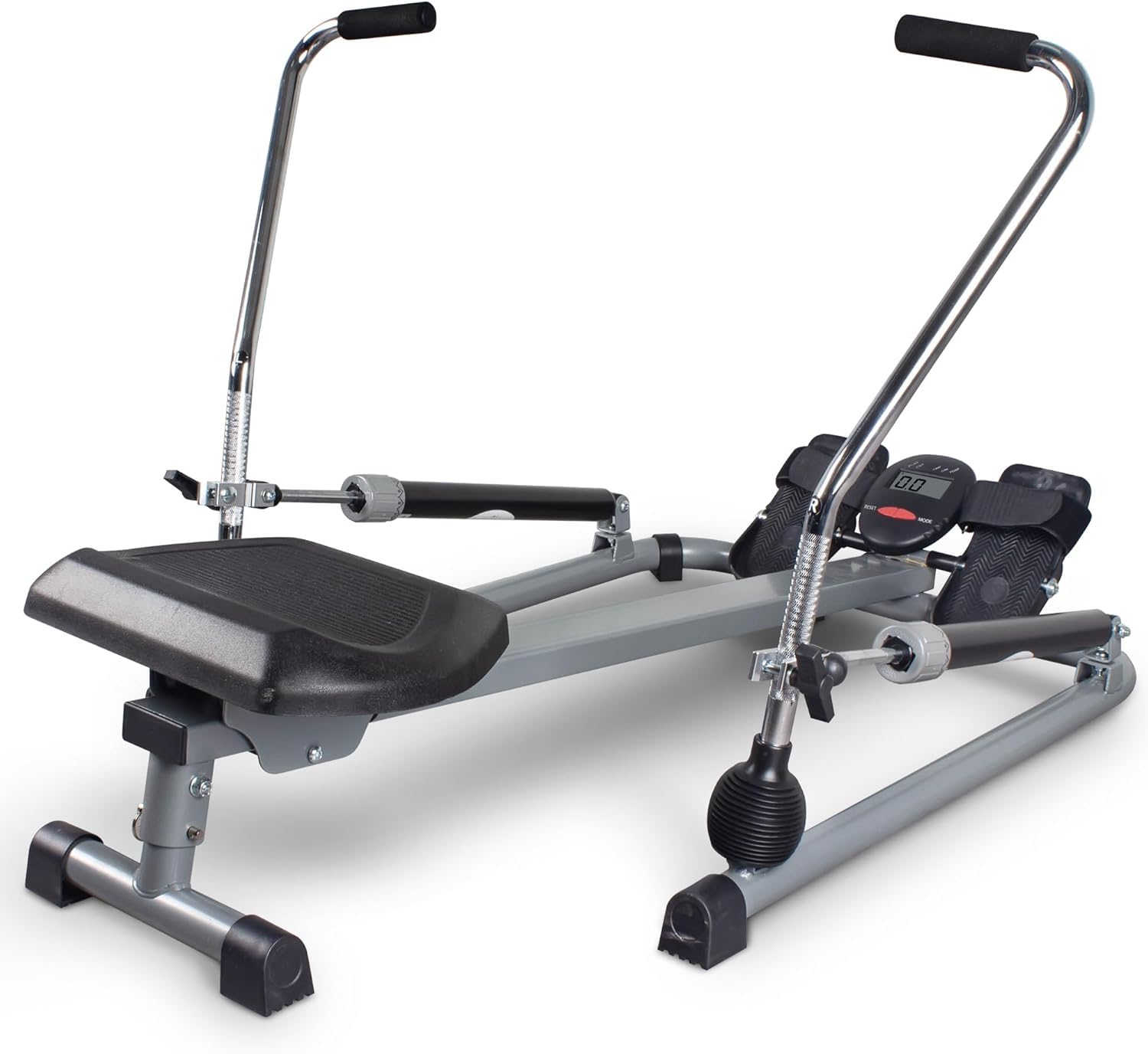 Leikefitness Foldable Hydraulic Rowing Machine – Adjustable Resistance & LCD Monitor, Compact Home Rower