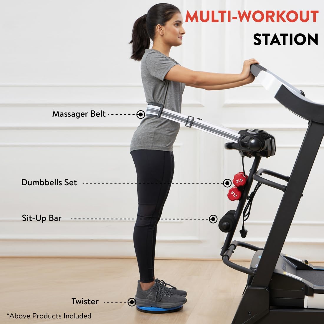 Fitkit by Cult FT200M Motorized Folding Treadmill – 4.5 HP Peak, Auto-Incline, 12 Presets & Massager