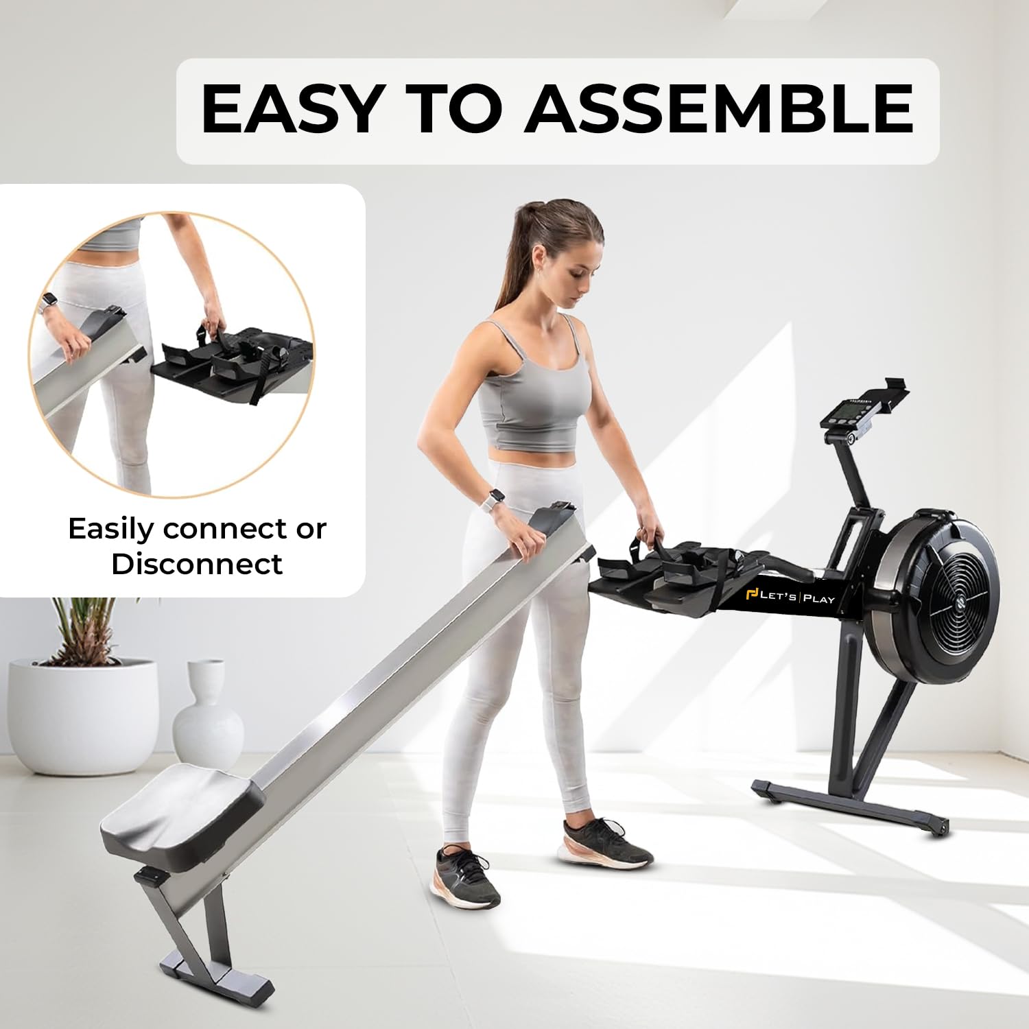 Let’s Play ARCONCEPT2 Air Rower – 10-Level Air Resistance, Foldable Design, LCD Performance Monitor
