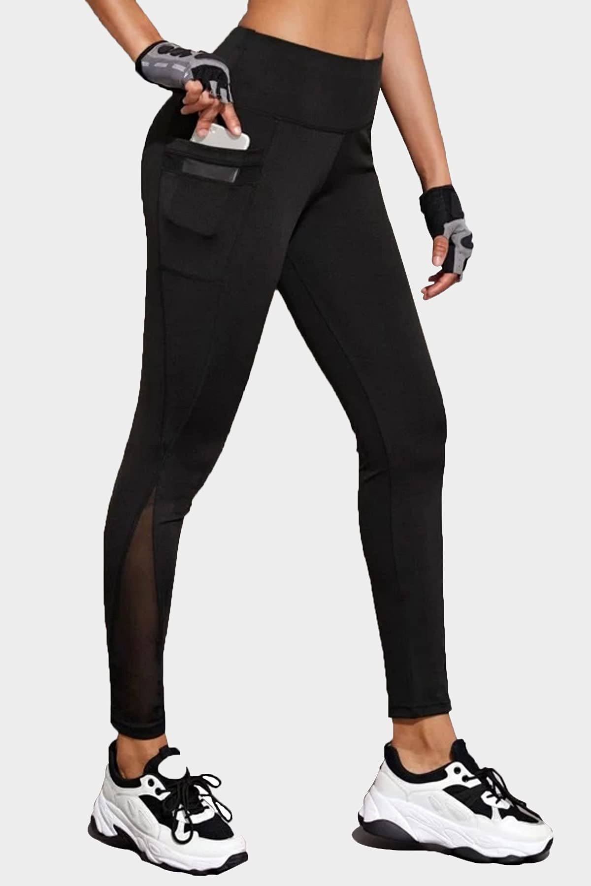 BLINKIN High-Waist Stretchable Gym Leggings – Black, Teen & Girls Activewear