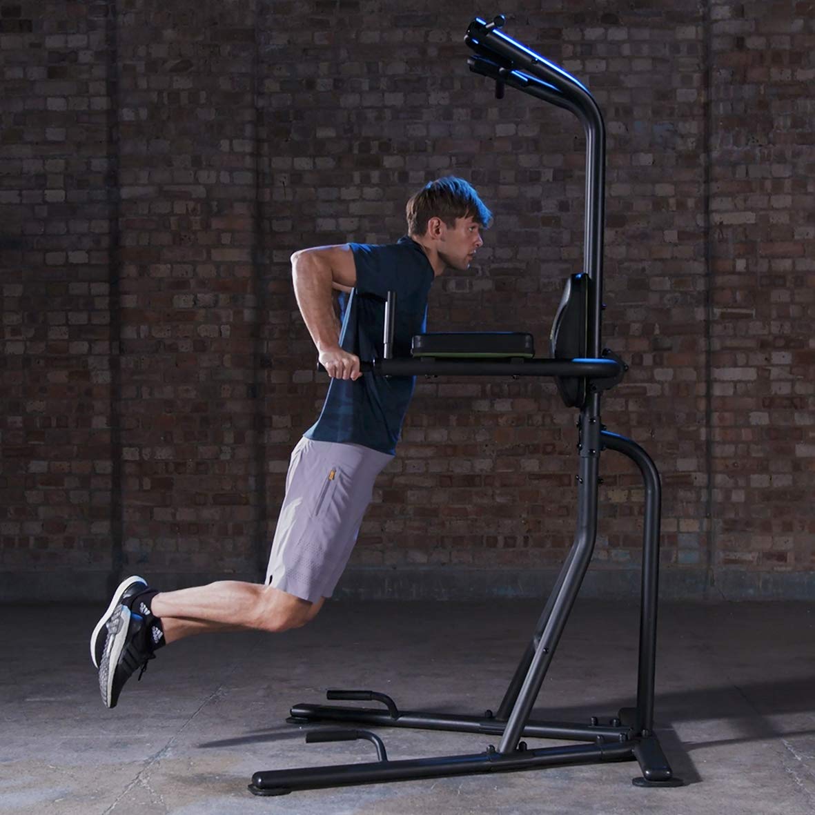 Adidas Performance Power Tower (ADBE-10229) – Heavy-Duty Steel Frame, 135 kg Load Capacity, QR-Guided Workouts
