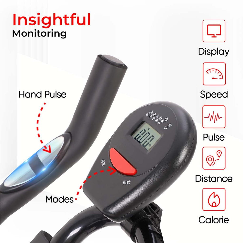 Sparnod Fitness SSB-08 Spin Bike – 8 kg Flywheel, Silent Belt Drive, LED Console
