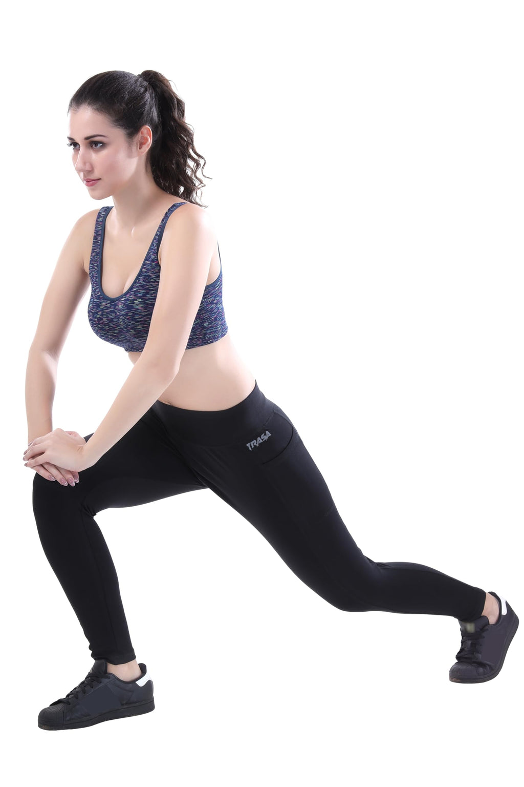 TRASA High-Waist Tummy-Control Yoga Leggings – 3 Pockets, 4-Way Stretch