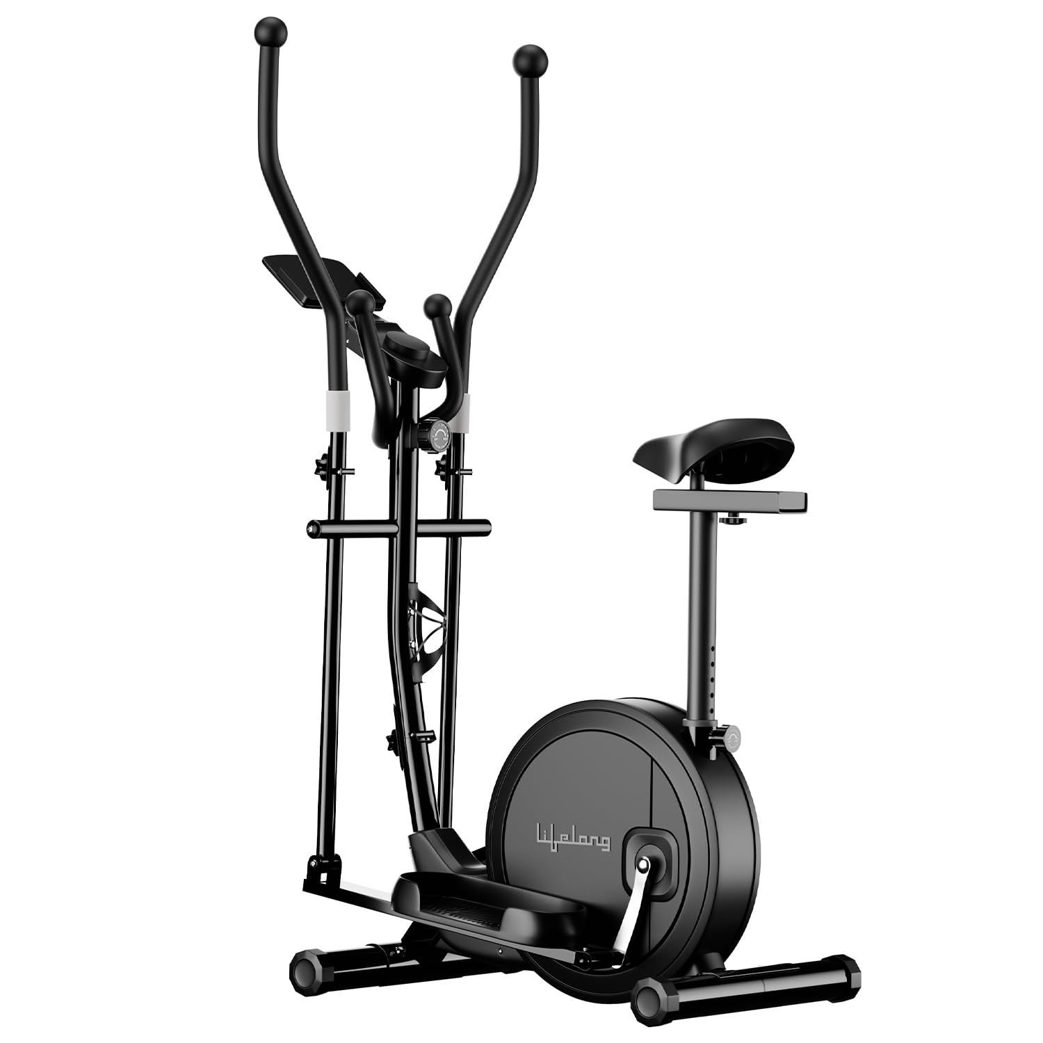 Lifelong Elliptical Trainer – Adjustable Magnetic Resistance, Sturdy Alloy Frame, LCD Tracker