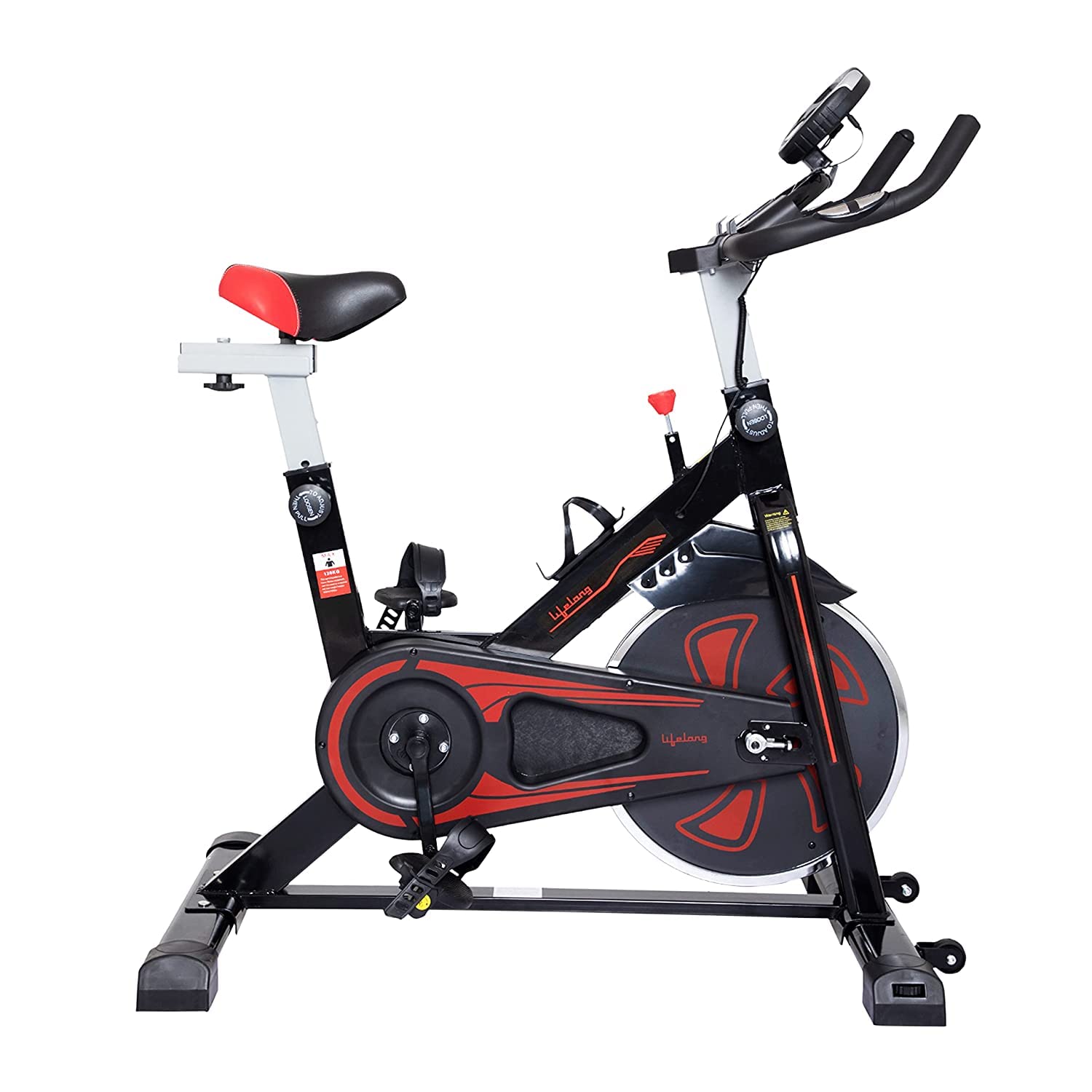 Lifelong LLF89 Fit Pro Spin Bike – 8 kg Flywheel, LCD Monitor & Heart-Rate Sensor