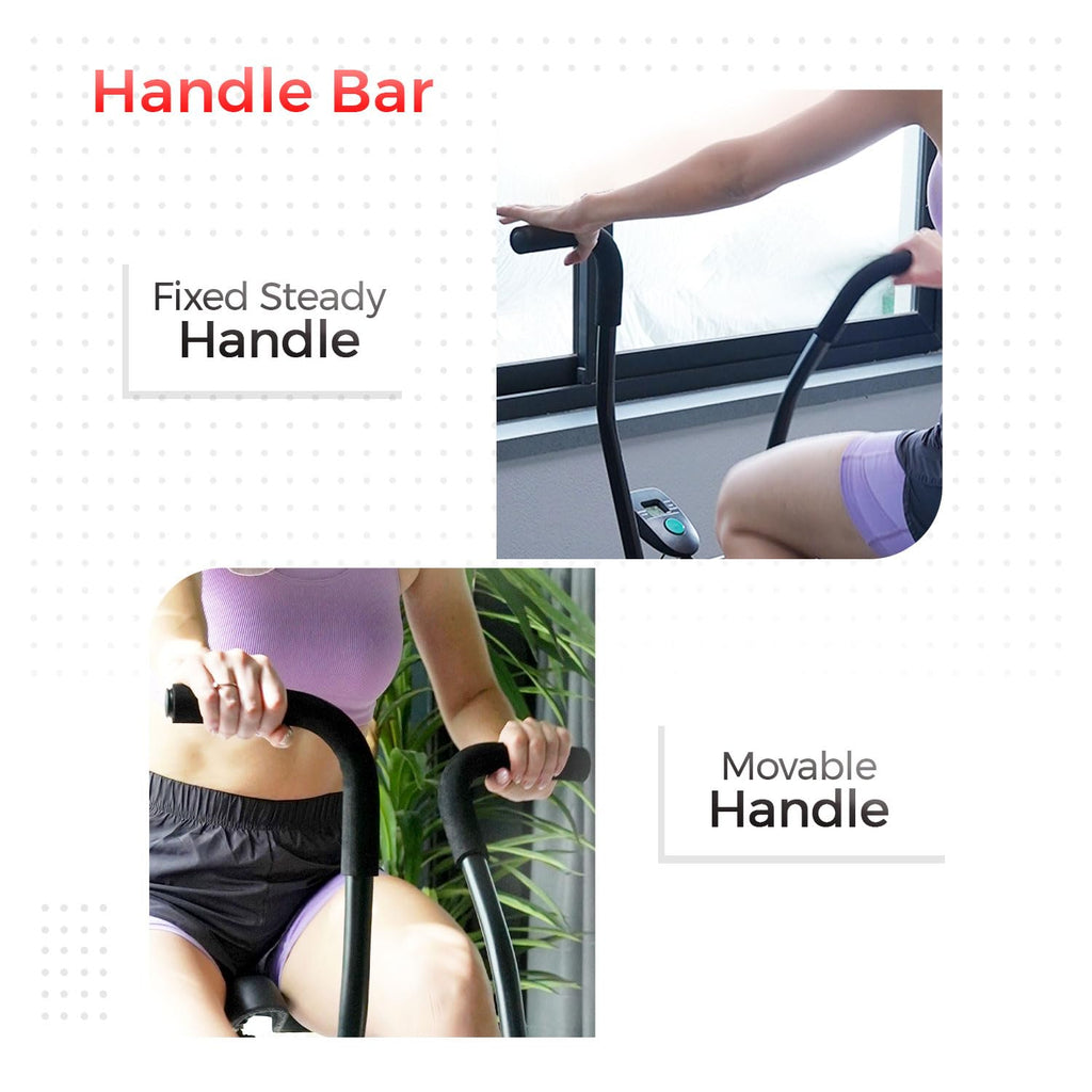 Sparnod Fitness SAB-05 Air Bike – Full-Body Dual-Action Cycle w/ Back Support & LCD Tracking