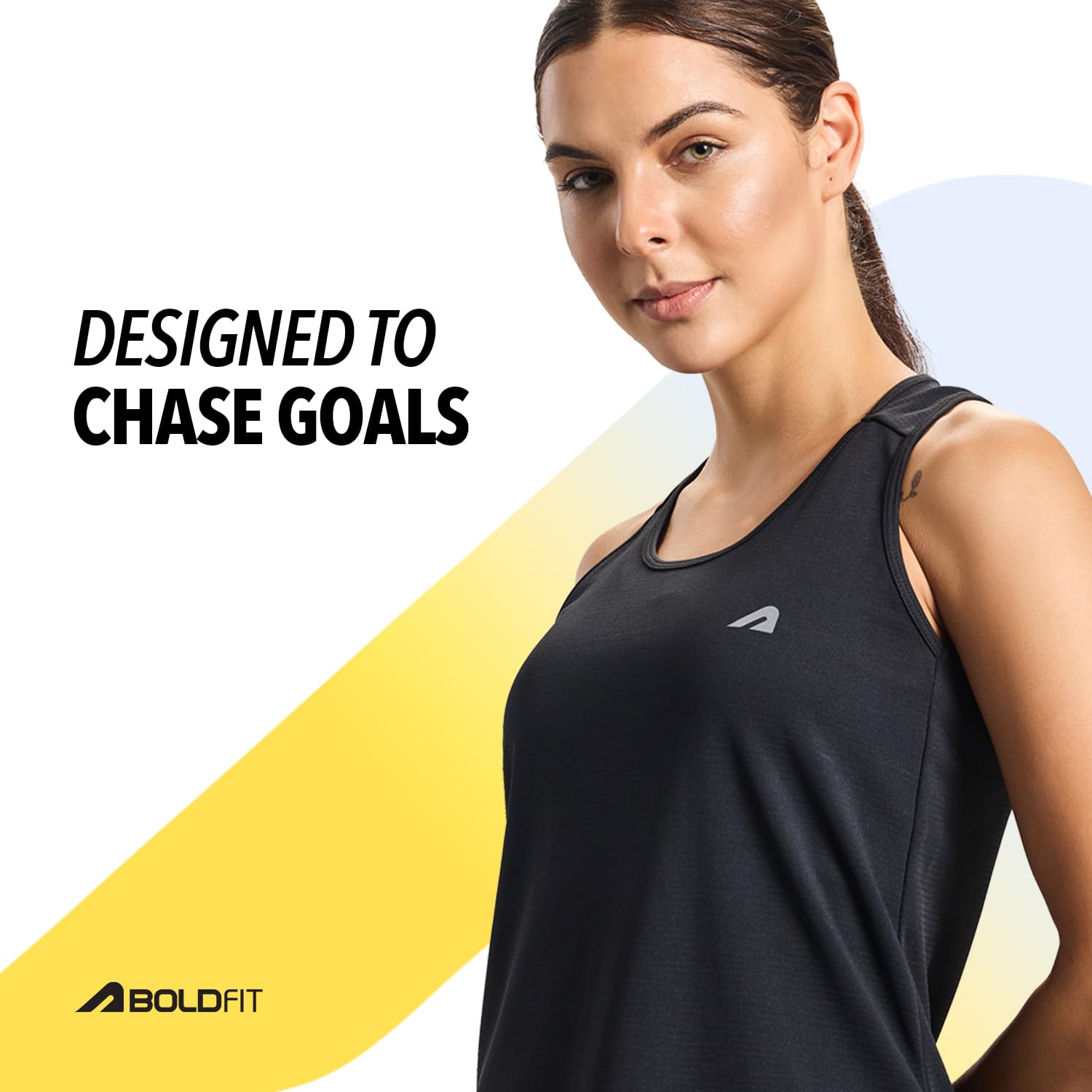 Boldfit Women's Polyester Regular Fit Vest – Black (Size S)