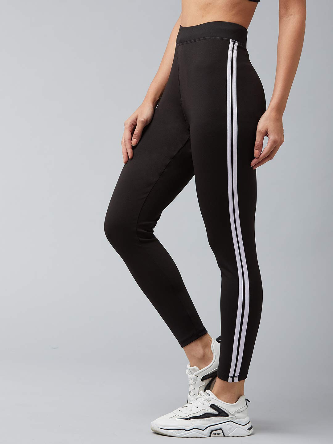 BLINKIN Mid-Rise 4-Way Stretch Gym Pants – Breathable, No-See-Through Fit for Active Sessions