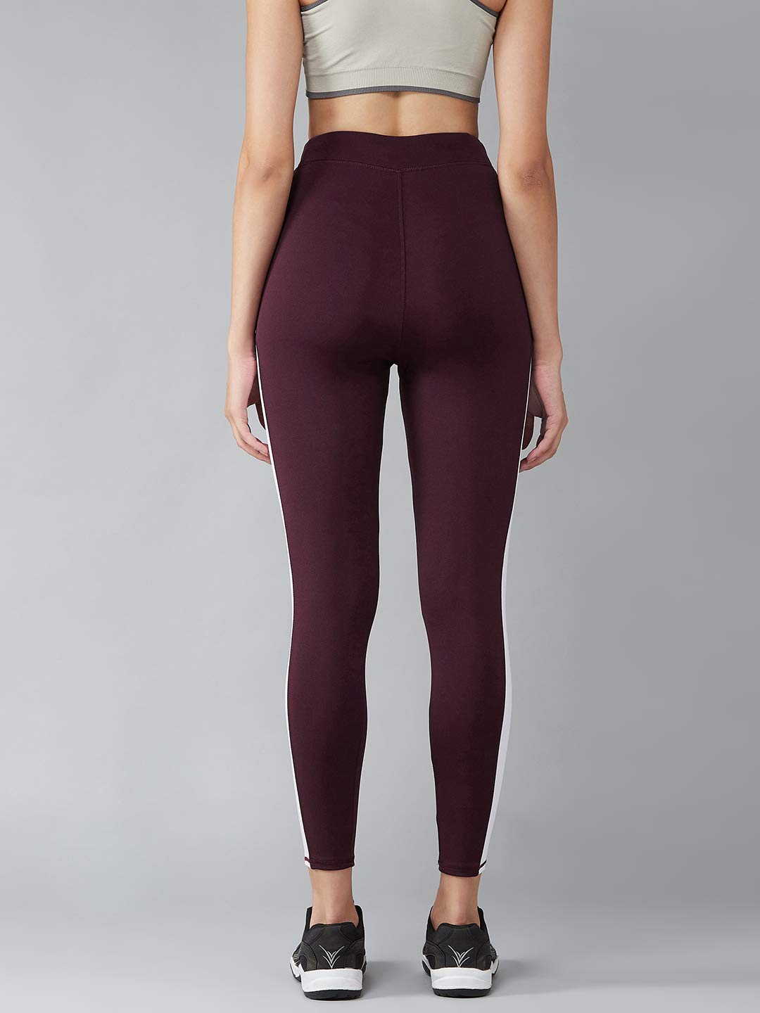 BLINKIN Side-Striped Yoga & Gym Leggings – 4-Way Stretch, Figure-Flattering Fit