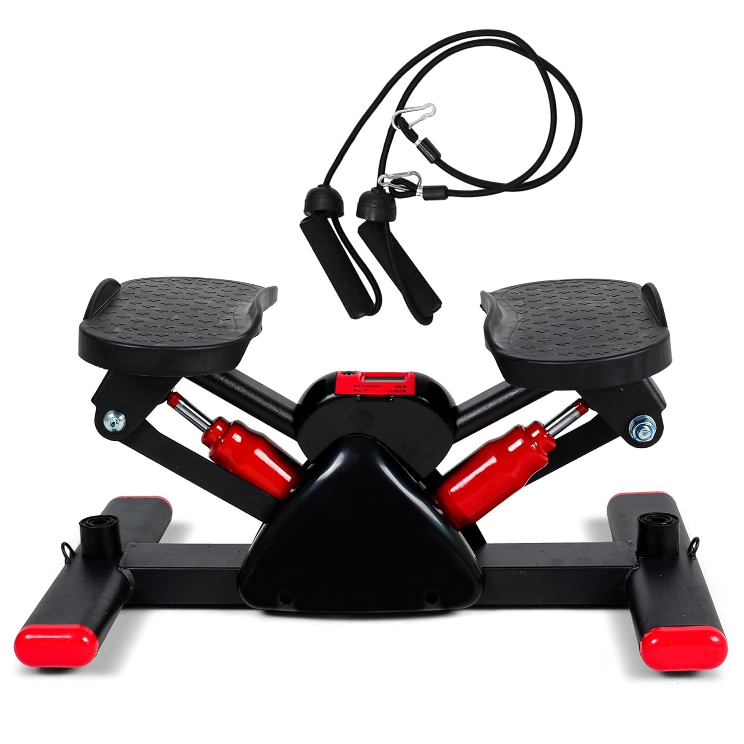 DASNDAS Mini Stair Stepper with Resistance Bands – Hydraulic Exercise Equipment for Home Workout, Compact & Quiet Fitness Machine