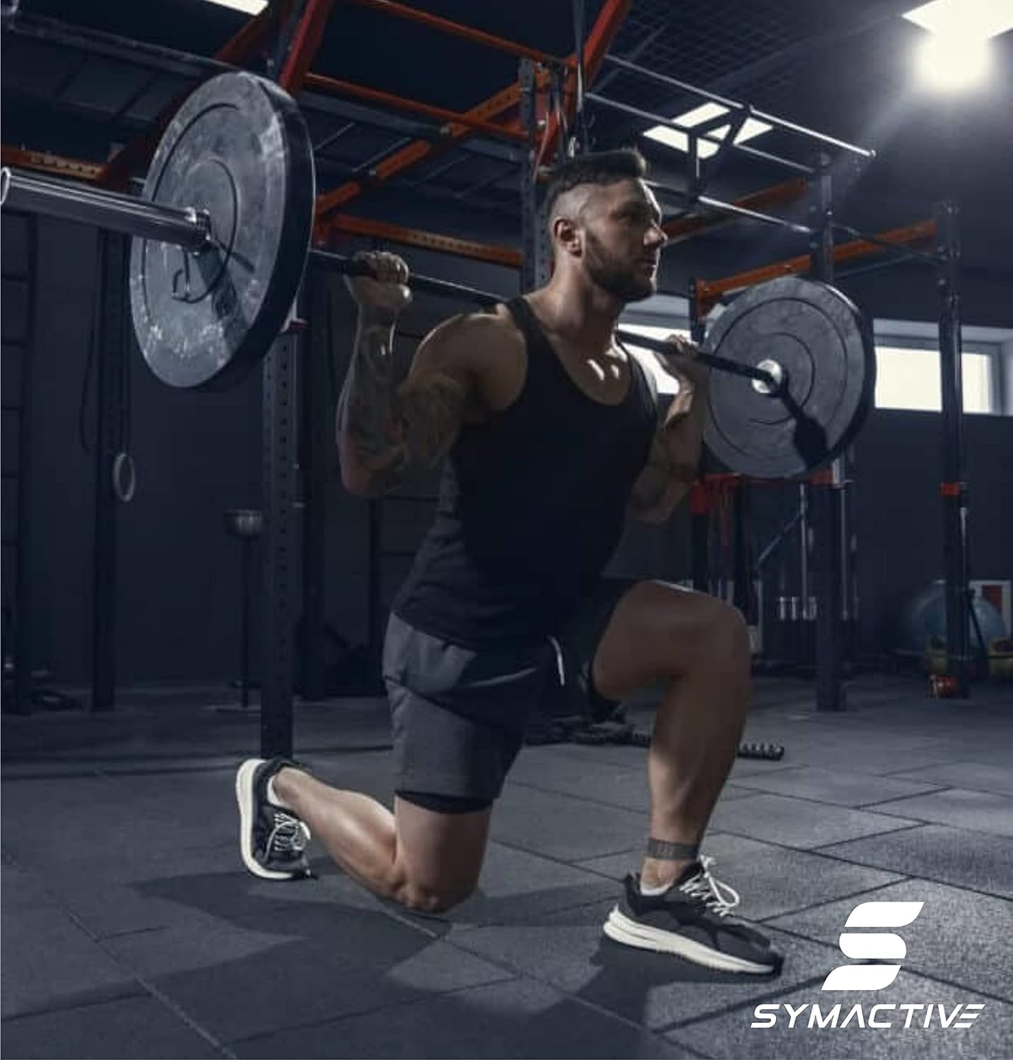 Amazon Brand Symactive 50 KG PVC Dumbbells & Accessories Set – Home Gym Kit with Skipping Rope, Gloves, Gripper & Gym Bag