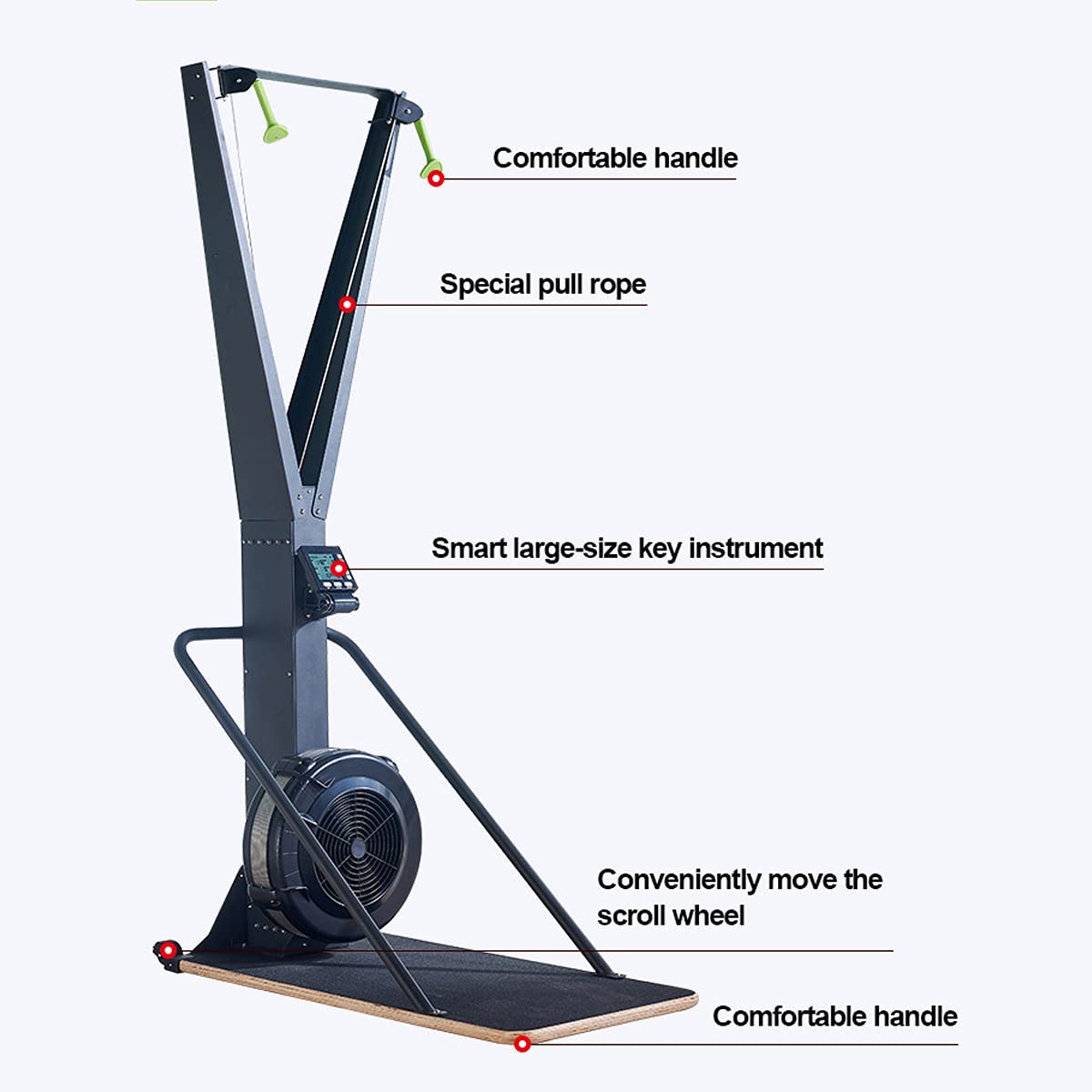Sparnod Fitness SR-99 Commercial Ski Rowing Machine – Air Resistance, 10 Levels, 150 kg Capacity