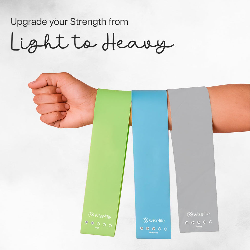 Wiselife Professional Latex Thera Band – 48×4 in Medium Resistance Band (100% Natural Latex)