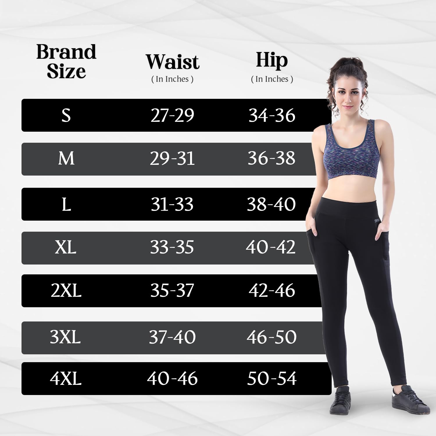 TRASA High-Waist Tummy-Control Yoga Leggings – 3 Pockets, 4-Way Stretch