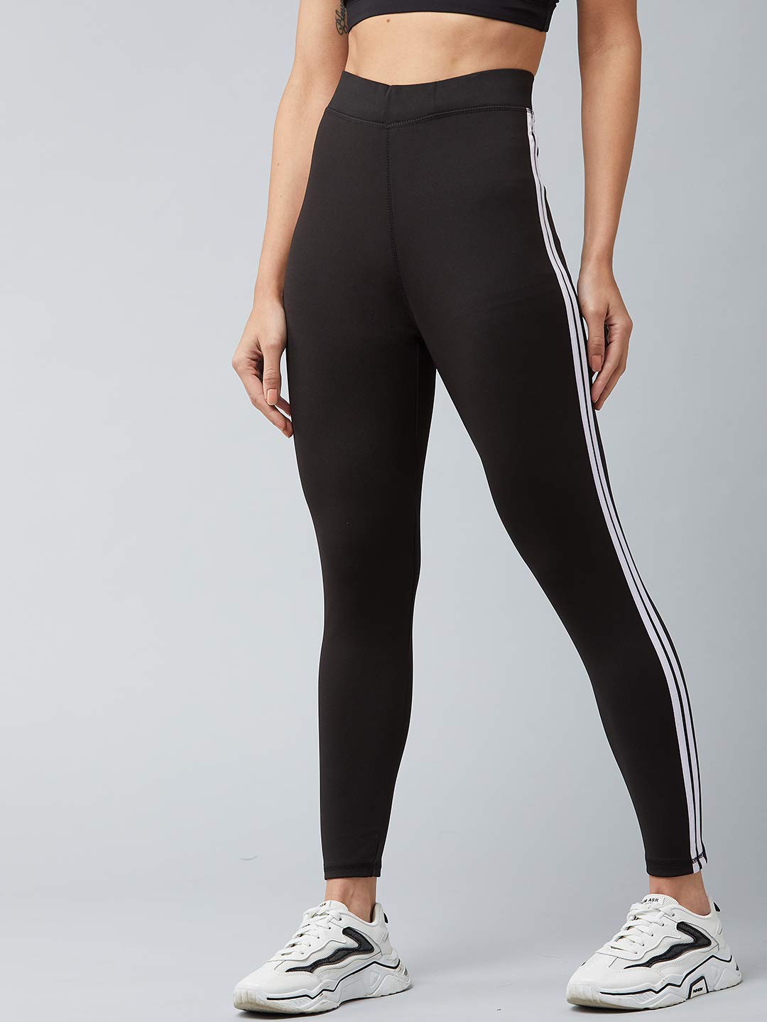 BLINKIN Mid-Rise 4-Way Stretch Gym Pants – Breathable, No-See-Through Fit for Active Sessions