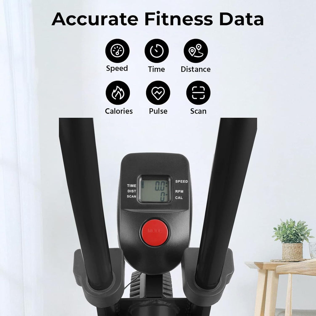 BIONFIT Patented Air Bike – Moving Handles, Attached Resistance Band & 120 kg Capacity