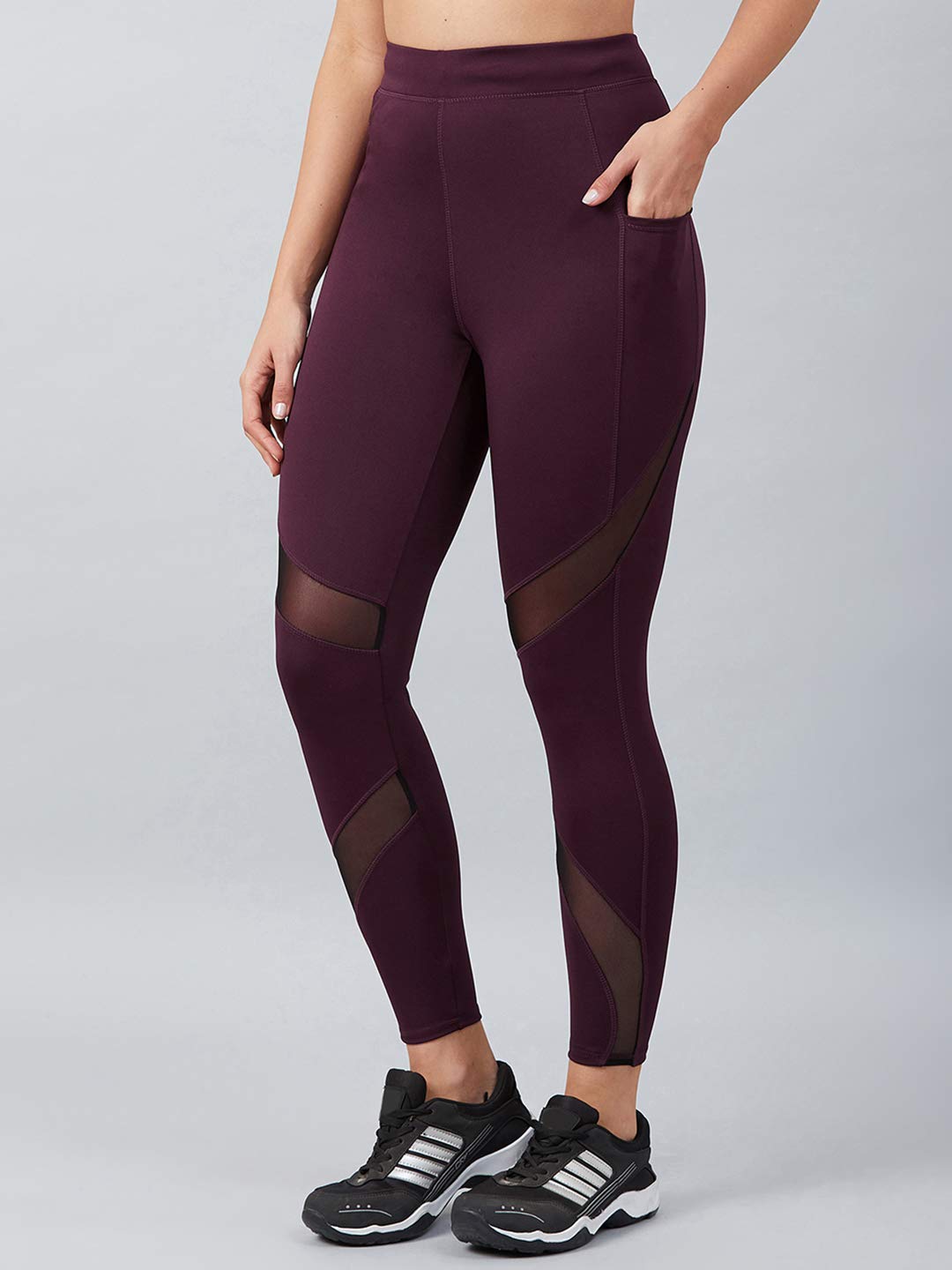 BLINKIN Highwaist Leggings with Pockets – Maroon, Size L