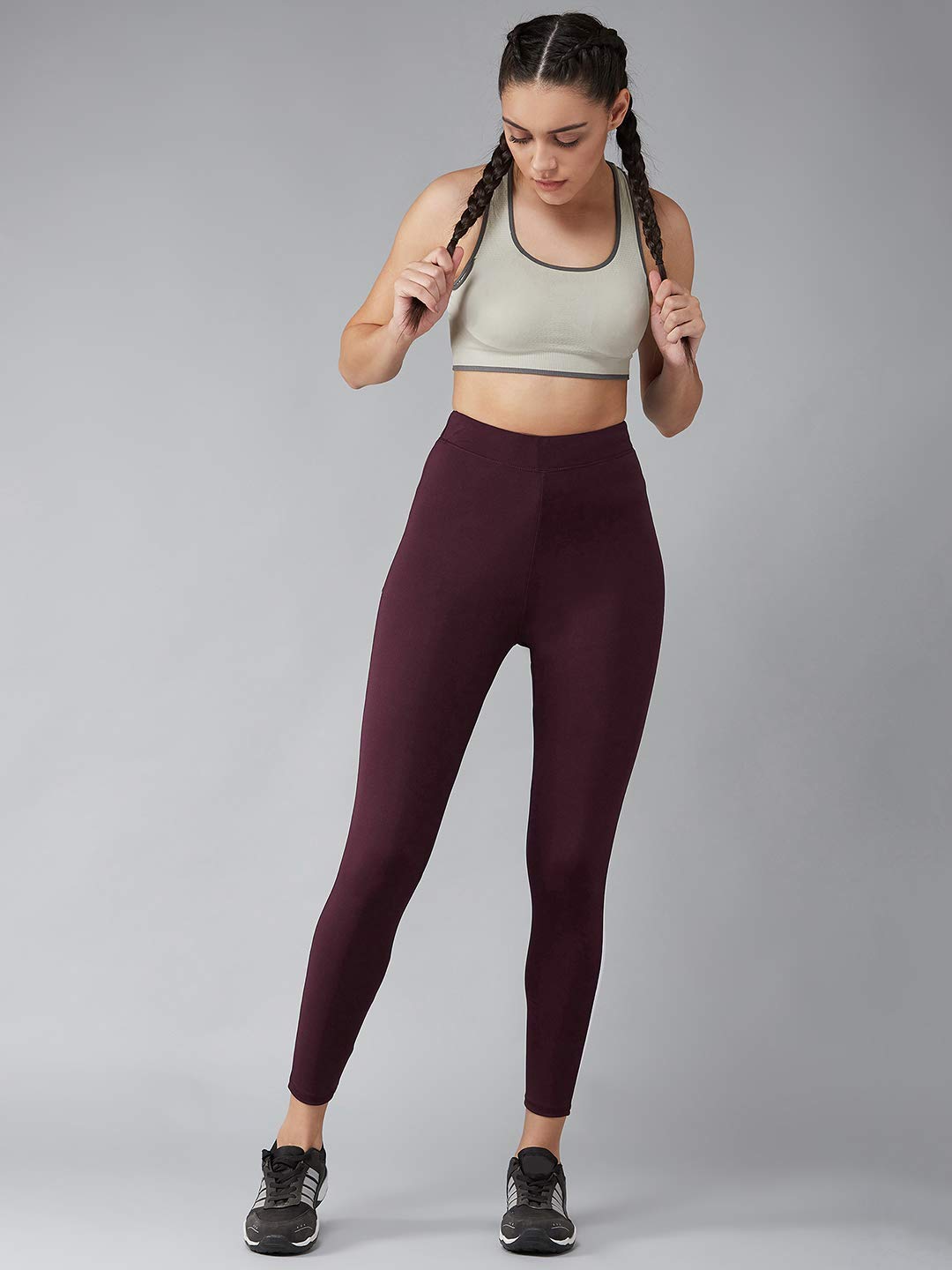 BLINKIN Side-Striped Yoga & Gym Leggings – 4-Way Stretch, Figure-Flattering Fit