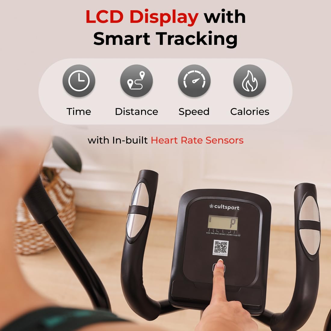 Cult.Sport SmartCross B1 Bluetooth Elliptical Cross Trainer – Magnetic Resistance, 120 kg Capacity, Free Installation