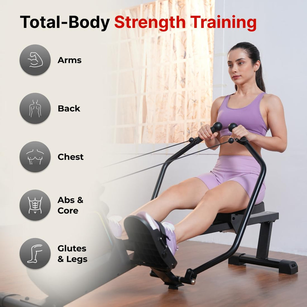 SmartRow DualGlide Full-Motion Magnetic Rower – 360° Rotating Handles, 8-Level Resistance, 120 kg Capacity