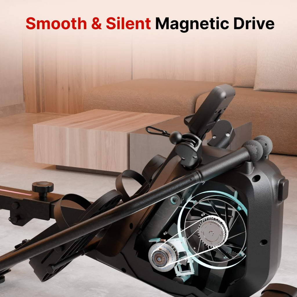 SmartRow DualGlide Full-Motion Magnetic Rower – 360° Rotating Handles, 8-Level Resistance, 120 kg Capacity