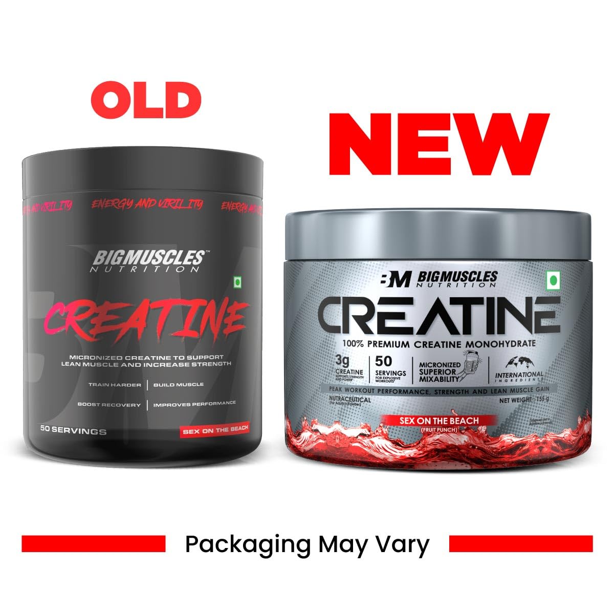 Bigmuscles Nutrition Micronised Creatine Monohydrate – 100 g Pure Creatine Powder (Approx. 33 Servings) – Strength • Recovery • Performance