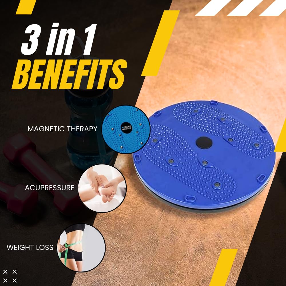PRO365 Disc Acupressure & Magnetic Tummy Twister – 2-in-1 Ab Exerciser (Up to 120kg Load)