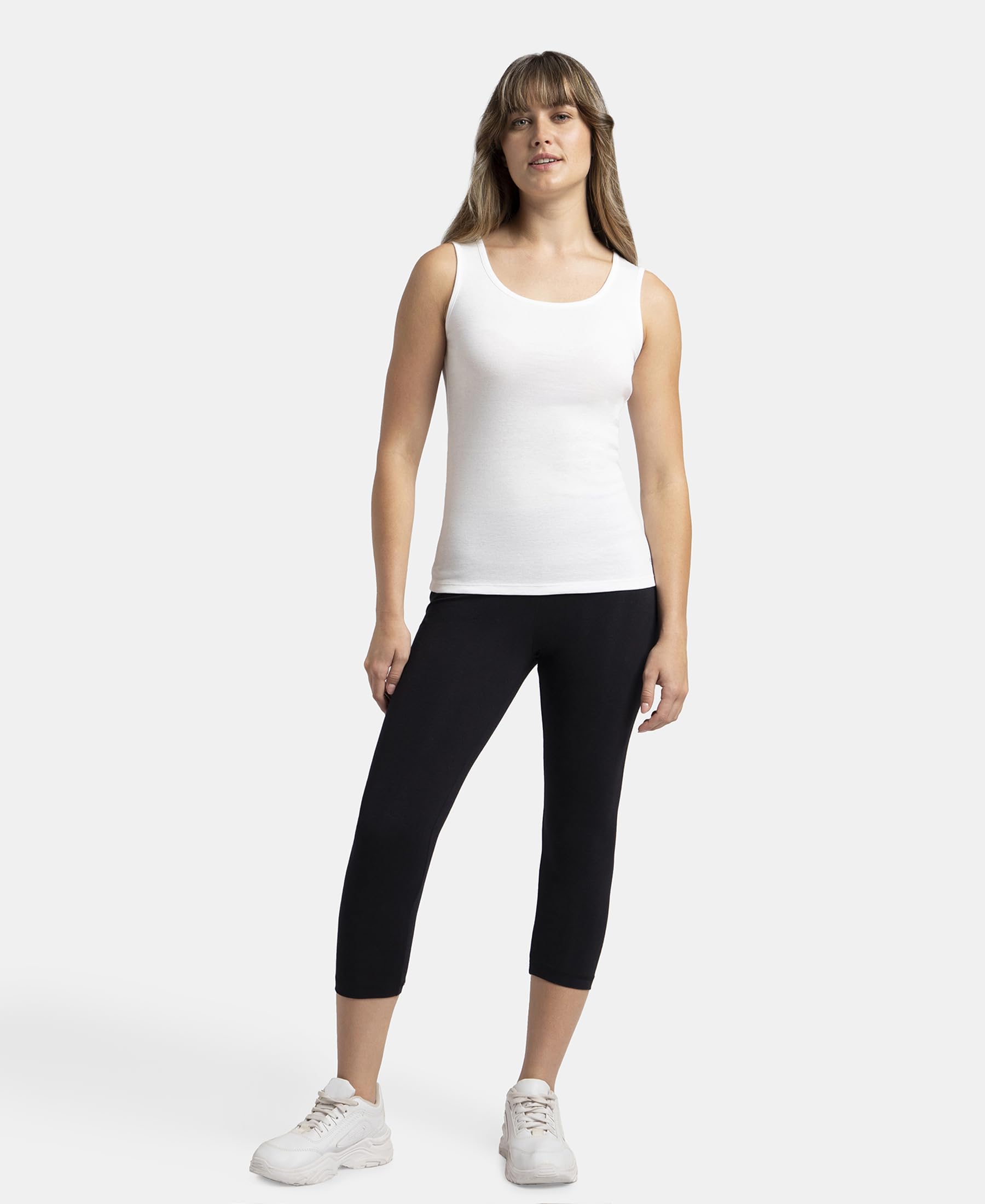 Jockey Women's Slim Fit Tank Top A113 – White (Size XL)