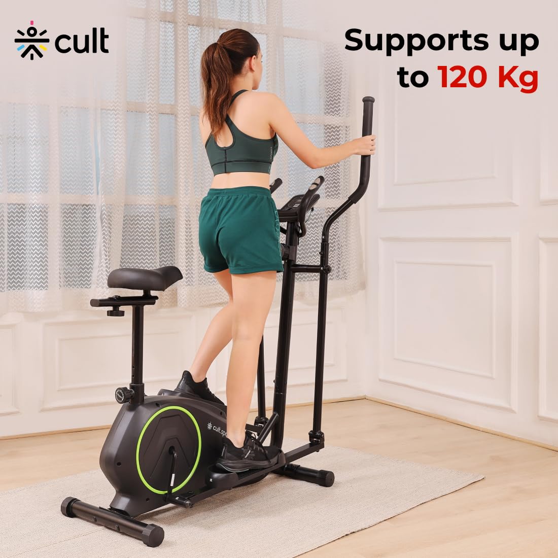 Cult.Sport SmartCross B1 Bluetooth Elliptical Cross Trainer – Magnetic Resistance, 120 kg Capacity, Free Installation