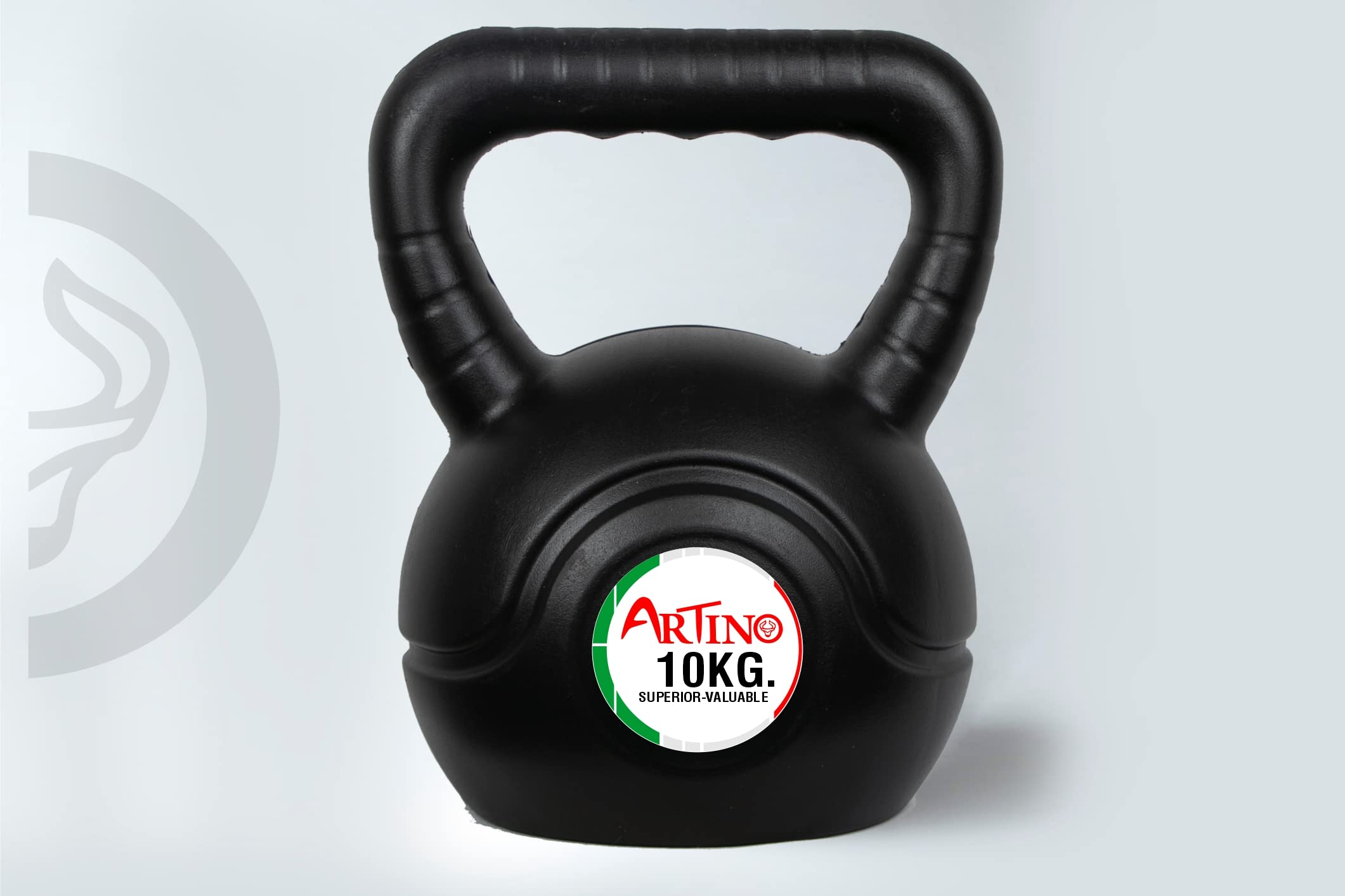 Artino Black Long Lasting 10 Kg PVC Kettlebell – Durable Weight for Full-Body Workout, Cross-Training, Weight Loss & Strength Training