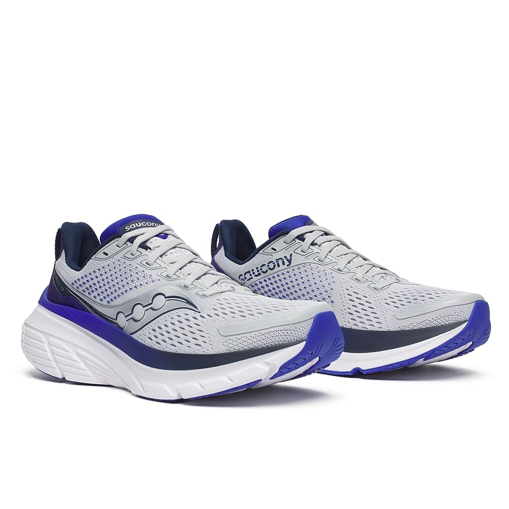 Saucony Guide 17 Running Shoes – Men's Stability Sneakers in Cloud/Royal for Daily Training & Long Runs