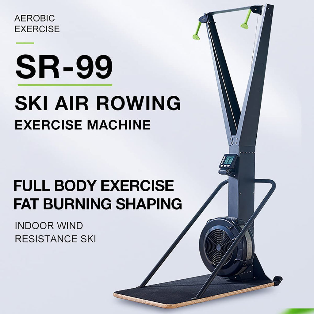 Sparnod Fitness SR-99 Commercial Ski Rowing Machine – Air Resistance, 10 Levels, 150 kg Capacity