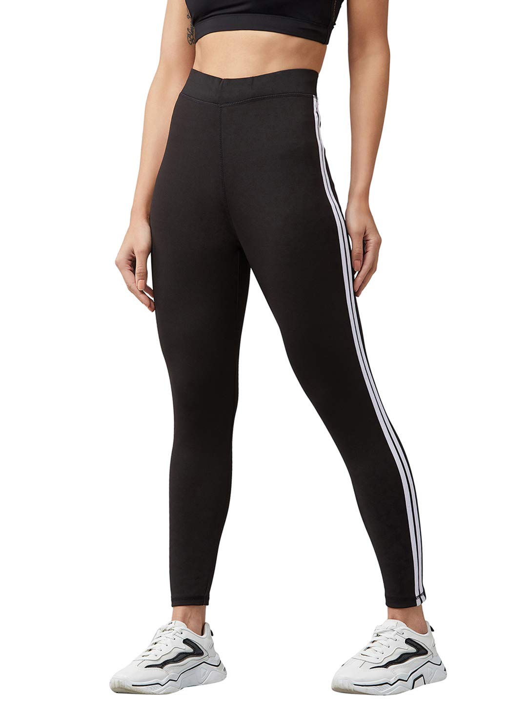 BLINKIN Mid-Rise 4-Way Stretch Gym Pants – Breathable, No-See-Through Fit for Active Sessions