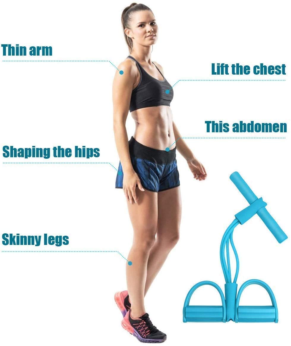 4-Tube Training Band Set – CrossFit Full-Body Resistance with Foam Handles