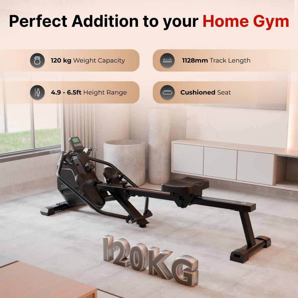 SmartRow DualGlide Full-Motion Magnetic Rower – 360° Rotating Handles, 8-Level Resistance, 120 kg Capacity