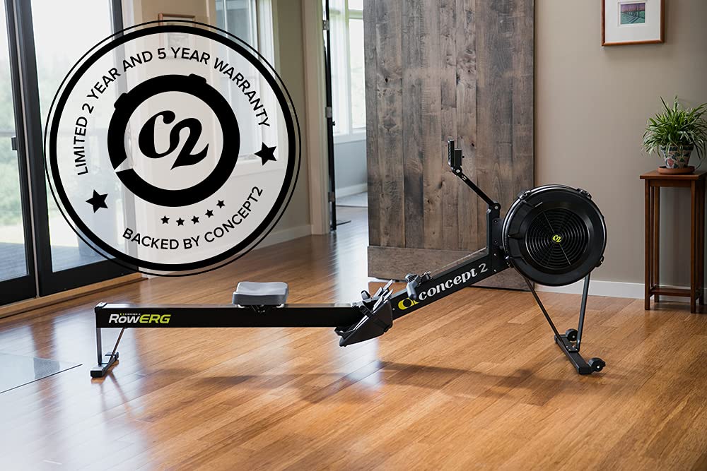 Concept2 RowErg Indoor Rower – PM5 Monitor, 14″ Seat, Air Resistance & Easy Storage