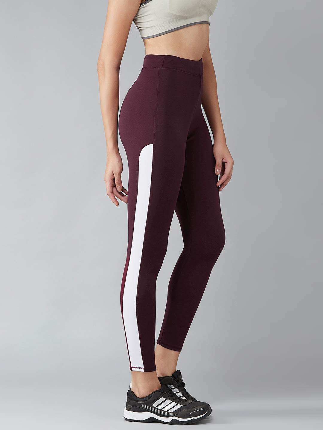 BLINKIN Side-Striped Yoga & Gym Leggings – 4-Way Stretch, Figure-Flattering Fit