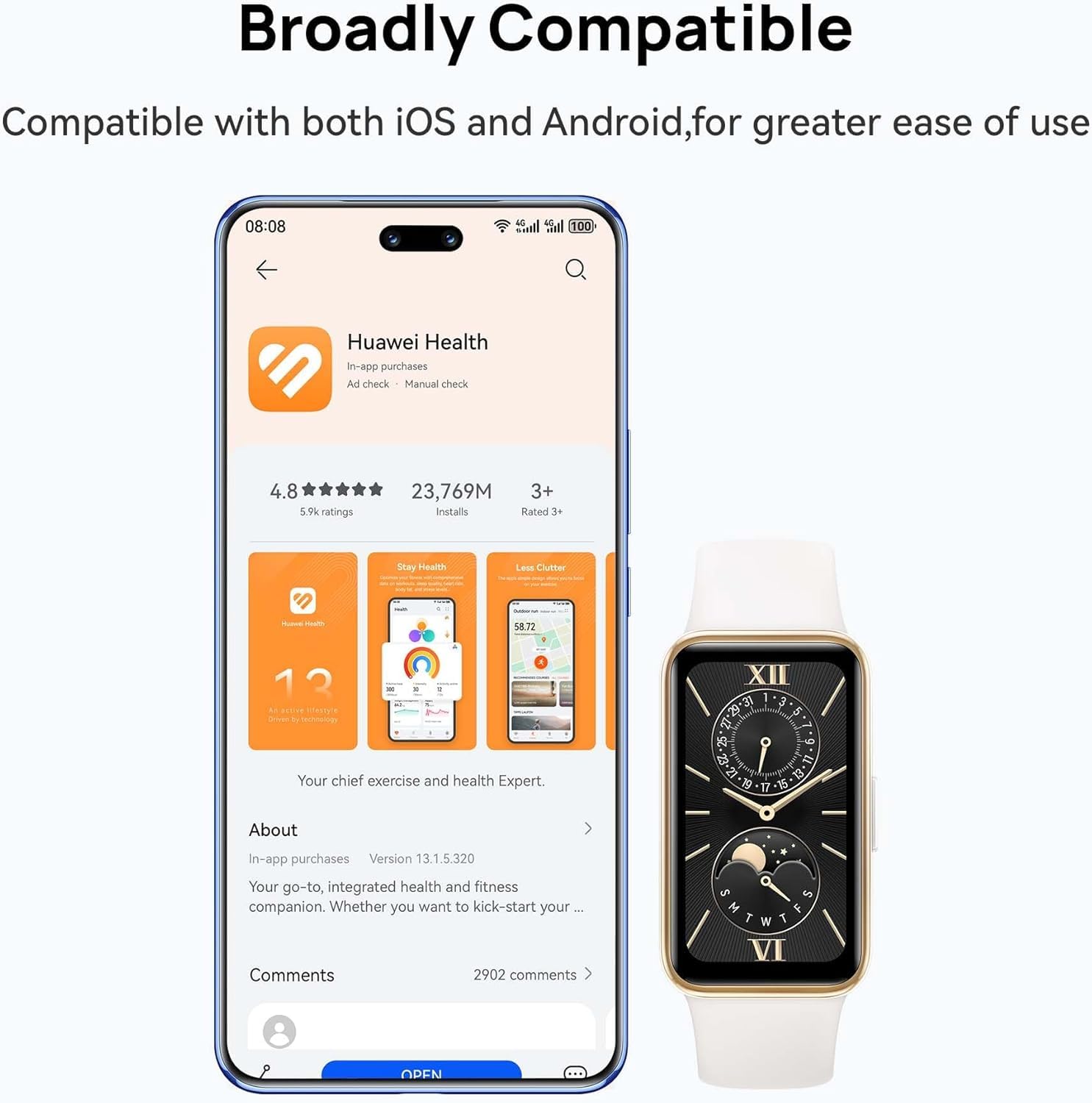 HUAWEI Band 9 Fitness Tracker – Lightweight, AMOLED Display, Auto Brightness & 100 Workout Modes
