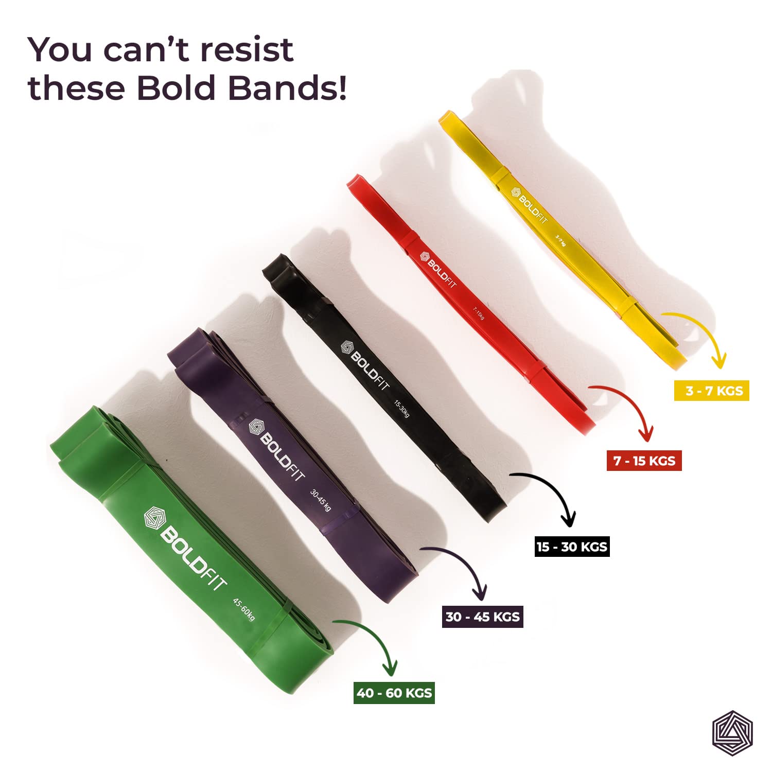 Boldfit Heavy Resistance Band – Natural Latex, Full-Body Strength & Stretch Band (3–45 kg)