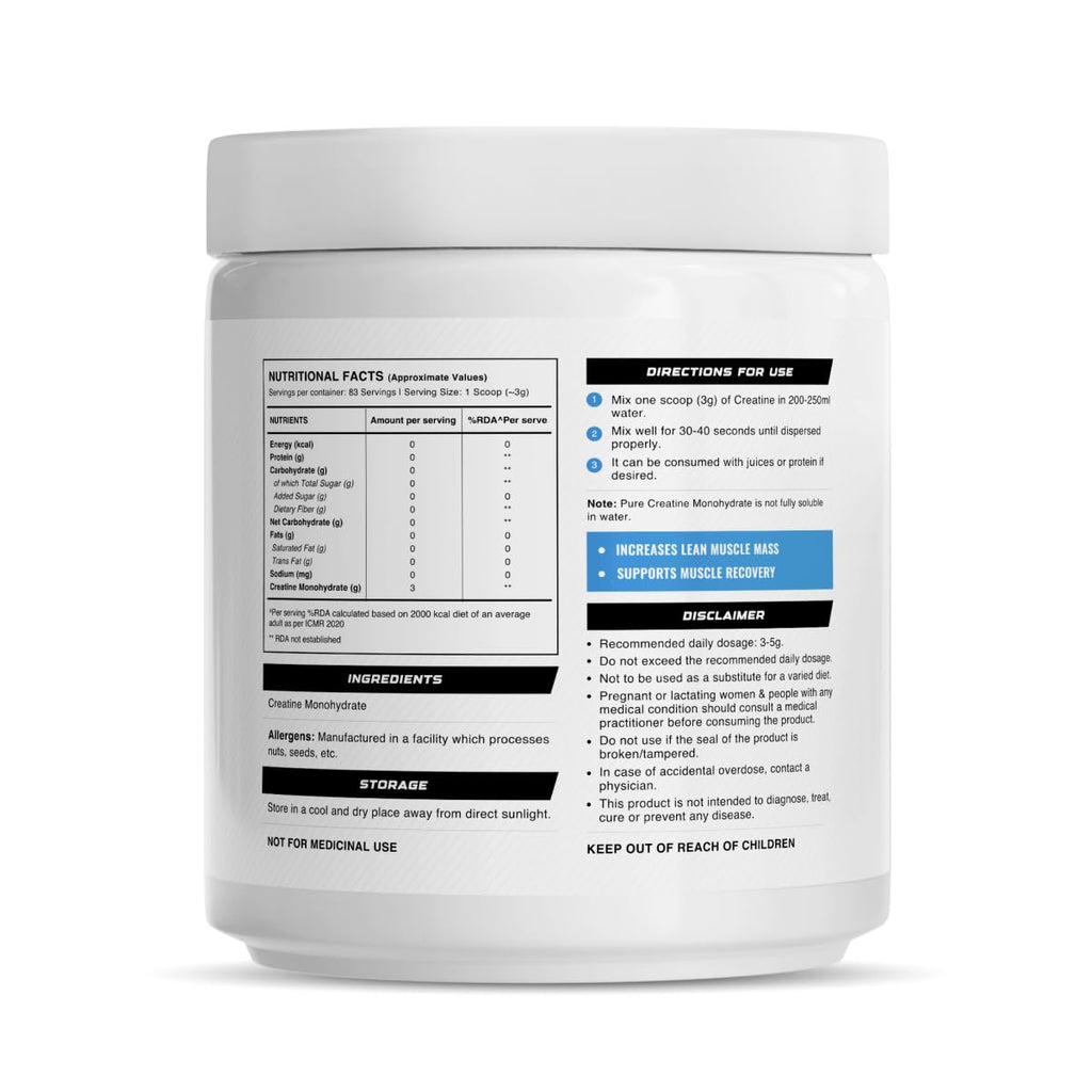 Wellcore Micronised Creatine Monohydrate – 100 g Unflavoured, 33 Servings | Pure, Lab-Tested Strength & Recovery Booster