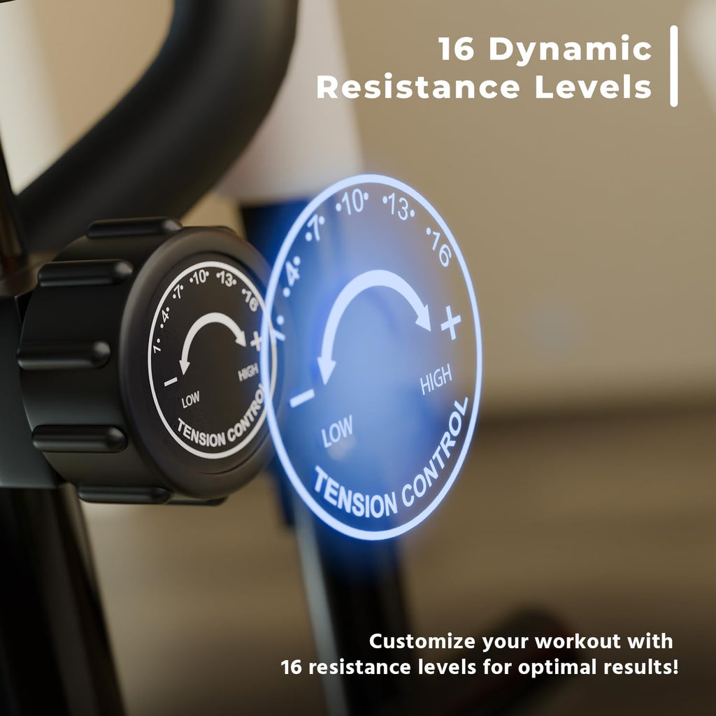 Lifelong Elliptical Trainer – Adjustable Magnetic Resistance, Sturdy Alloy Frame, LCD Tracker