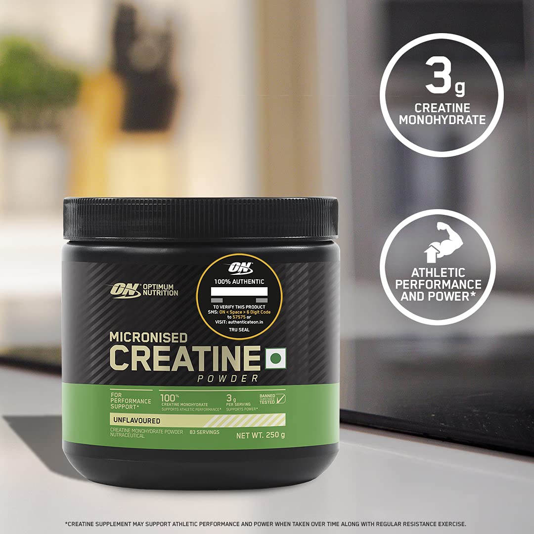 Optimum Nutrition Micronised Creatine Powder – 100% Pure Creatine Monohydrate, 33 Servings, Unflavoured Performance Booster
