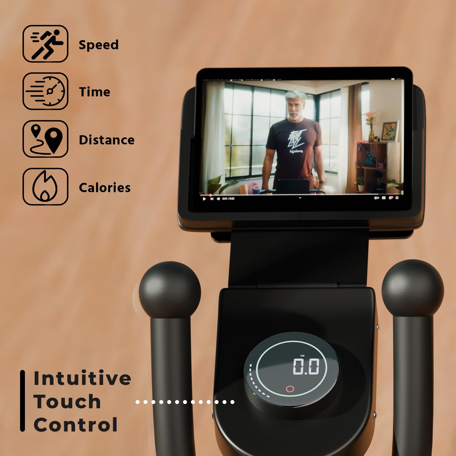 Lifelong Elliptical Trainer – Adjustable Magnetic Resistance, Sturdy Alloy Frame, LCD Tracker